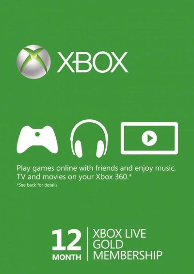 Лот: 10926354. Фото: 1. Xbox Live Gold на 12 месяцев... Игры для консолей
