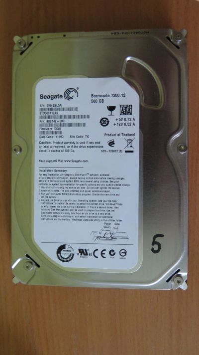 Лот: 16221956. Фото: 1. Жесткий диск Seagate ST3500418AS... Жёсткие диски