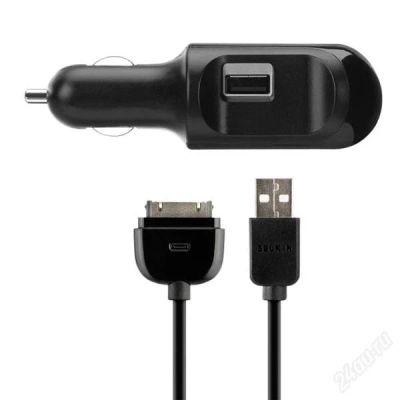 Лот: 2100657. Фото: 1. АЗУ Belkin Auto Charger для iPhone... Зарядные устройства, блоки питания, адаптеры сетевые для смартфонов