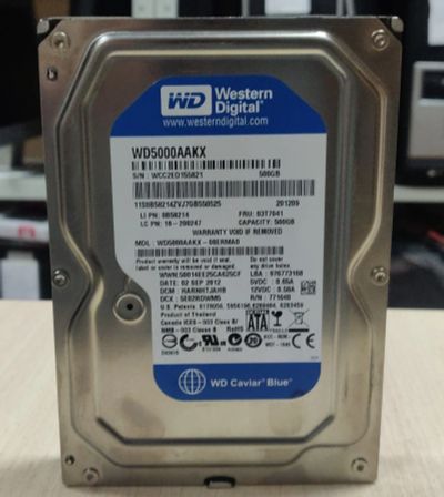 Лот: 19603462. Фото: 1. HDD 500 Гб, WD, 3,5'', 7200 об... Жёсткие диски (HDD)