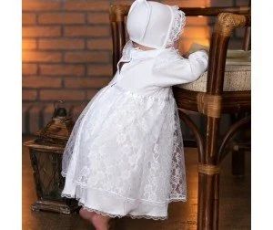 Лот: 11918894. Фото: 1. Крестильное платье и чепчик little... Платья, сарафаны