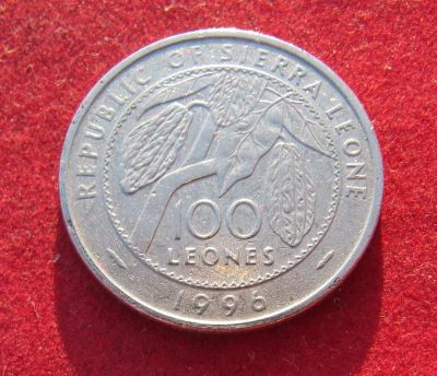 Лот: 19992483. Фото: 1. Сьерра-Леоне 100 леоне, 1996 г... Африка