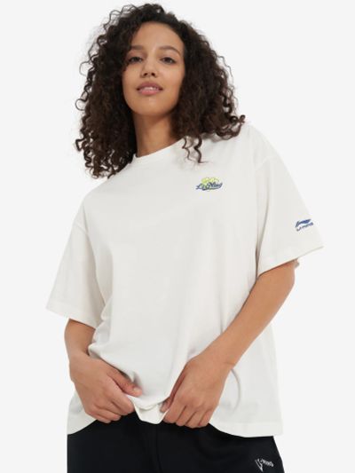 Лот: 23903541. Фото: 1. Футболка женская Li-Ning, Бежевый. Другое (спортивная одежда)