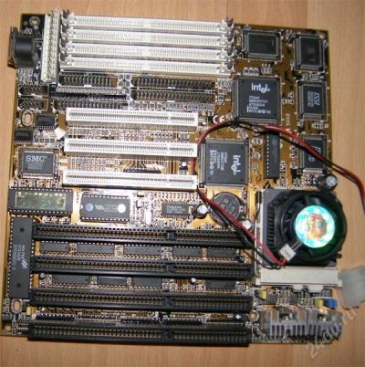 Лот: 3368006. Фото: 1. Acorp 5vx2 + проц Intel Pentium... Материнские платы
