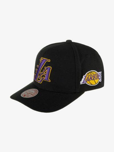 Лот: 23574941. Фото: 1. Бейсболка MITCHELL NESS HHSS6580-LALYYPPPBLCK... Другое (спортивная одежда)