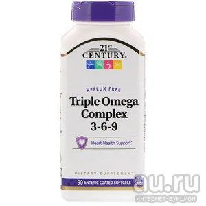 Лот: 13637800. Фото: 1. Triple omega complex 3-6-9, 90кап... Спортивное питание, витамины