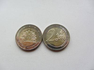 Лот: 14829096. Фото: 1. Латвия 2 евро 2019 " Восходящее... Европа
