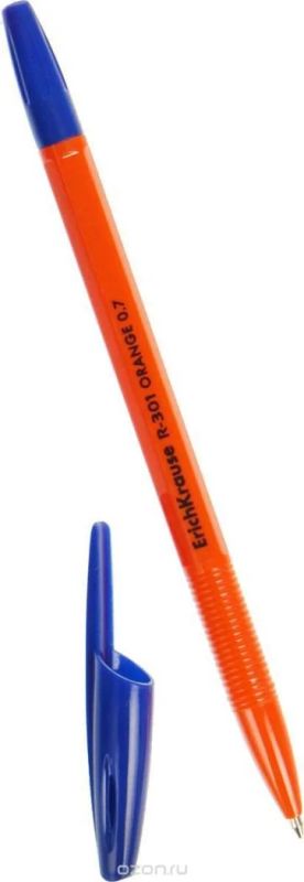 Лот: 11703297. Фото: 1. Ручка шариковая синяя ErichKrause... Ручки, карандаши, маркеры