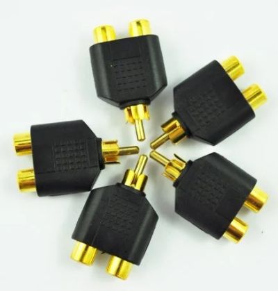 Лот: 9867578. Фото: 1. RCA сплиттер папа-две мамы. Шнуры, кабели, разъёмы