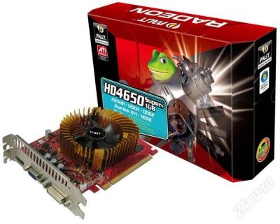 Лот: 67557. Фото: 1. Palit Radeon HD4650 super+ 1GB... Видеокарты