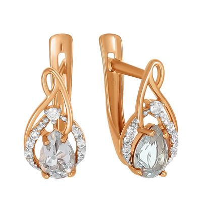 Лот: 23879734. Фото: 1. Серьги TALANT из золота с топазами... Серьги, каффы