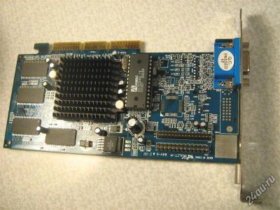 Лот: 6562740. Фото: 1. AGP Видеокарта GeForce 2MX-400... Видеокарты