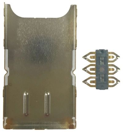Лот: 25336937. Фото: 1. Коннектор SIM для Motorola X Play... Шлейфы, разъёмы