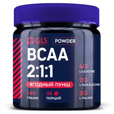 Лот: 23710411. Фото: 1. gls бцаа 2:1:1 пор по 280,0 банка... Лекарства