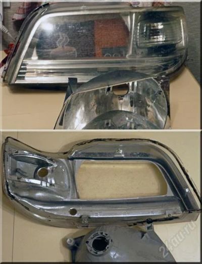 Лот: 1455005. Фото: 1. Стекло фары и отражатель Nissan... Оптика и освещение