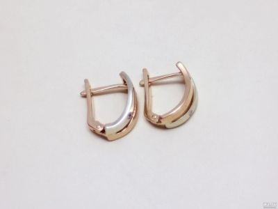 Лот: 12887886. Фото: 1. ЗОЛОТЫЕ СЕРЬГИ 4,42 ГРАММ. Серьги, каффы
