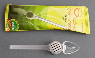 Лот: 12888442. Фото: 1. Чайная ложка "GREEN TEA" зеленый... Чай, кофе, какао