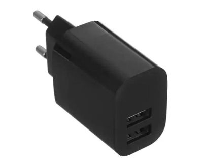 Лот: 20884703. Фото: 1. СЗУ-2USB Axxa 2.4A, черный, 2402. Зарядные устройства, блоки питания, адаптеры сетевые для смартфонов