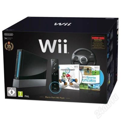 Лот: 674271. Фото: 1. Nintendo Wii, джойстики для 2х... Игровые приставки, консоли