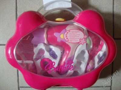 Лот: 452883. Фото: 1. Набор Barbie с феном,10 предметов... Куклы и аксессуары