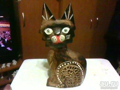 Лот: 9562951. Фото: 1. Кошечка.(( Дерево.)) НОВАЯ... Другое (ручная работа)