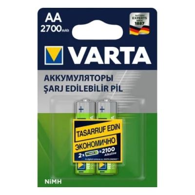 Лот: 22978753. Фото: 1. АКБ AA Varta 2700mAh BL2 07859. Батарейки, аккумуляторы, элементы питания