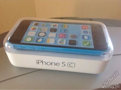 Лот: 5738907. Фото: 1. Iphone 5c Голубой 8Gb. Смартфоны