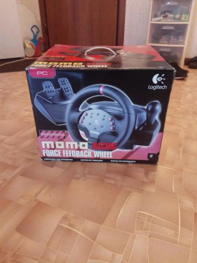 Лот: 11455765. Фото: 1. Logitech MOMO Racing Force Feedback... Рули, джойстики