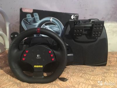 Лот: 11149294. Фото: 1. Продам руль logitech momo racing. Рули, джойстики