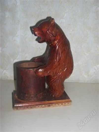 Лот: 1538183. Фото: 1. статуэтка "медведь" дерево. Фигурки, статуэтки