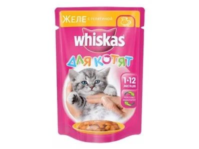 Лот: 7304893. Фото: 1. Корм для котят вискас Желе с телятиной... Корма