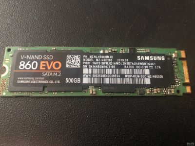 Лот: 17567776. Фото: 1. Диск SSD Samsung EVO M.2 500Gb. Жёсткие диски (HDD)