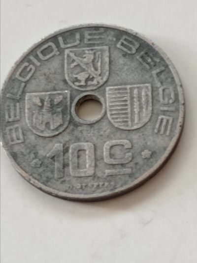 Лот: 25118043. Фото: 1. 10 сантимов 1943 г. Бельгия. Оккупация... Европа