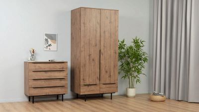 Лот: 23759959. Фото: 1. Шкаф двухдверный Ruza, цвет Дуб... Шкафы, шкафы-купе