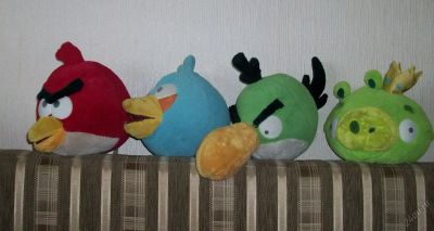 Лот: 5738652. Фото: 1. Набор из Angry Birds (4 шт... Мягкие