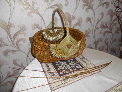 Лот: 8504650. Фото: 1. Белорусская двухобручевая корзина... Корзины, контейнеры