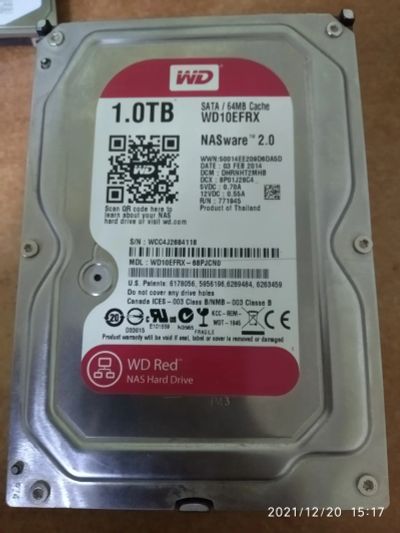 Лот: 18854440. Фото: 1. HDD WD Red 1Tb wd10efrx 7200. Жёсткие диски (HDD)