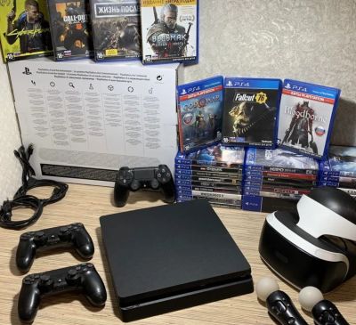 Лот: 20421624. Фото: 1. PlayStation 4 Slim Отличное Состояние. Игры для консолей