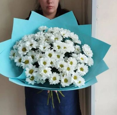 Лот: 25797097. Фото: 1. Букет из Ромашковых Хризантем. Свежие цветы