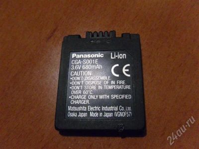Лот: 220334. Фото: 1. аккумулятор panasonic cga-s001e. Батарейки, аккумуляторы, элементы питания