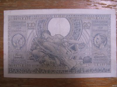 Лот: 16619526. Фото: 1. Бельгия 100 франков 1941 года... Европа
