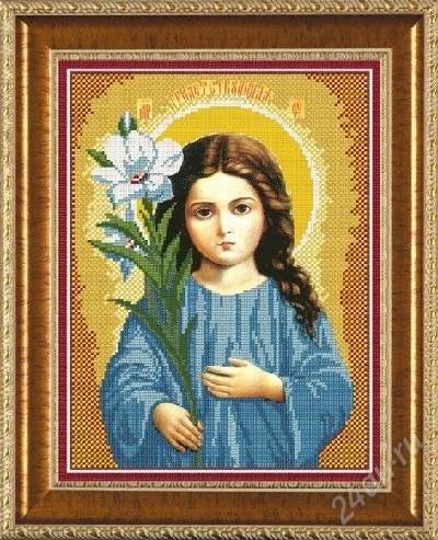 Лот: 2417378. Фото: 1. Богородица Трилетствующая. Вышивание