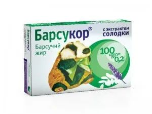 Лот: 25679227. Фото: 1. Барсукор барсучий жир экстракт... Лекарства