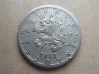 Лот: 6717559. Фото: 1. Чехословакия 50 геллеров 1922. Европа