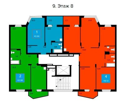Лот: 12128695. Фото: 1. 1-комн. 43 кв.м. в ЖК "Преображенский... Квартиры, студии