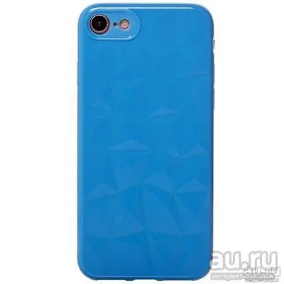 Лот: 12988460. Фото: 1. Чехол iPhone 7/ 8 Силикон Синий... Чехлы, бамперы