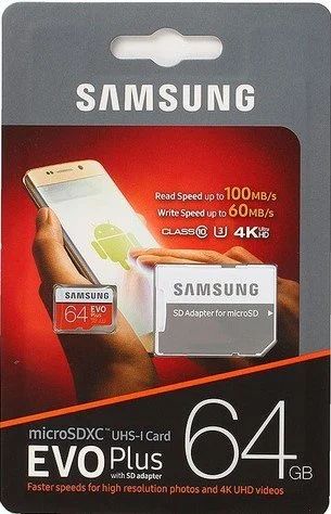 Лот: 16180982. Фото: 1. Карта памяти micro SDXC 64GB Samsung... Карты памяти