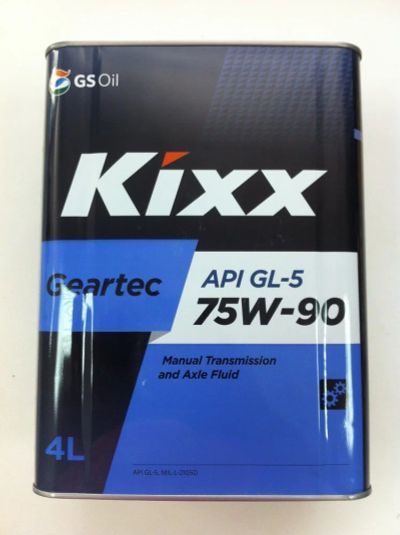 Лот: 5860330. Фото: 1. Kixx Geartec GL-5 75w90 п/с 4л... Масла, жидкости
