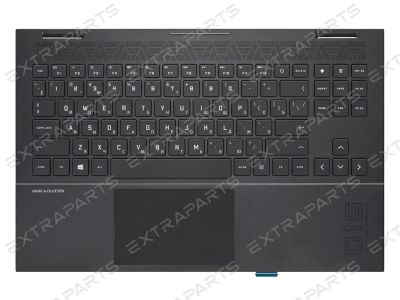 Лот: 18883096. Фото: 1. Топ-панель HP OMEN 15-en черная... Клавиатуры для ноутбуков