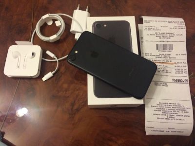 Лот: 8235864. Фото: 1. Apple iPhone 7 32Gb, черный, РСТ... Смартфоны